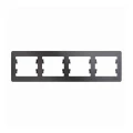 Изображение товара Рамка Systeme Electric Glossa 4П 4 поста горизонтальная графит пластик IP20 для электроустановки