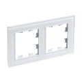 Изображение товара Рамка Systeme Electric AtlasDesign Nature 2П 2 поста белая стеклянная
