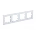 Изображение товара Рамка Systeme Electric AtlasDesign Nature 4П 4 поста из матового стекла белый