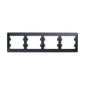 Изображение товара Рамка Systeme Electric Glossa 4П 4 поста горизонтальная антрацит пластиковая IP20