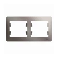 Изображение товара Рамка Systeme Electric Glossa 2П 2 поста горизонтальная цвет платина