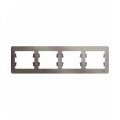 Изображение товара Рамка Systeme Electric Glossa 4П 4 поста горизонтальная платина, IP20, пластик