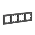 Изображение товара Рамка Systeme Electric AtlasDesign 4П 4 поста горизонтальная, степень защиты IP20, корпус - пластик, цвет - базальт ATN001404