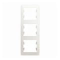 Изображение товара Рамка Systeme Electric Glossa 3П 3 поста вертикальная перламутр пластик IP20