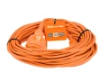 Изображение товара Удлинитель-шнур TDM ПВС 2х0.75 мм2 длина - 30 м, розетки - 1 шт, IP44, без заземления, цвет - оранжевый