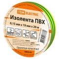 Изображение товара Изолента самозатухающая TDM 19 мм 20 м для электрической изоляции и маркировки