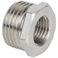 Изображение товара Переходник-футорка TEBO 3/4″х1″ Ду20х25 Ру40, внутренняя / наружная резьба, корпус - латунь никелированная