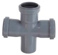 Изображение товара Крестовина канализационная TEBO Дн50 87,5° безнапорная, полипропиленовая, серая для внутреннего монтажа