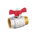 Изображение товара Кран шаровой Tecofi BS1152D 1/4″ Ду8 Ру30 полнопроходной, латунь CW617N никелированная, уплотнение - PTFE, внутренняя резьба / наружная резьба, ручка-бабочка