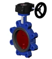 Изображение товара Затвор дисковый поворотный Tecofi TECFLY VPI 464816-08EP Ду300 Ру16 с резьбовыми проушинами, корпус - ковкий чугун EN-GJS-500-7, диск - ковкий чугун EN-GJS-500-7, уплотнение - EPDM, с редуктором