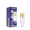 Изображение товара Светодиодная лампа G4 3W 250лм 4000K TOKOV ELECTRIC прозрачная капсульная