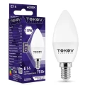 Изображение товара Светодиодная лампа TOKOV ELECTRIC С37 E14 10 Вт 700 люмен 4000K матовая свеча