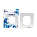 Изображение товара Рамка для электроустановочных изделий TOKOV ELECTRIC КПП Pixel 1П 1 пост перламутровый цвет