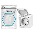 Изображение товара Розетка TOKOV ELECTRIC Dita 1-местная открытая с заземлением и крышкой