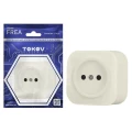 Изображение товара Розетка TOKOV ELECTRIC Frea 1-местная открытой установки без заземления IP20 бежевый