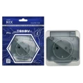Изображение товара Розетка TOKOV ELECTRIC Nix 1-местная открытой установки с заземлением со шторками и прозрачной крышкой, номинальный ток - 16 А, степень защиты IP54, цвет - белый