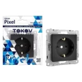 Изображение товара Розетка TOKOV ELECTRIC Pixel 1-местная с заземлением
