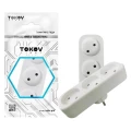 Изображение товара Тройник TOKOV ELECTRIC без заземления 3 розетки 16 А IP20 белый