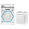 Изображение товара Переключатель одноклавишный TOKOV ELECTRIC Dita открытой установки 10 А IP54 белый