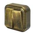 Изображение товара Выключатель двухклавишный Duwi Palazzo Vintage бронза патина