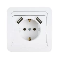 Изображение товара Комбинированная розетка IN HOME CLASSICO 1-местная с USB A+A для скрытой установки
