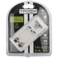 Изображение товара Зарядное устройство Трофи TR-920AA Ni-Mh/Ni-Cd компактное, 2 слота, безопасный ток 120мА, без аккумуляторов, цвет - черный