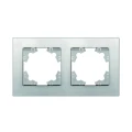 Изображение товара Рамка UNIVersal Афина 2П 2 поста универсальная серебро для внутреннего монтажа