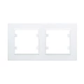 Изображение товара Рамка Makel Karea 2П 2 поста горизонтальная пластиковая белая IP20