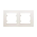 Изображение товара Рамка Makel Karea 2П горизонтальная кремовая с защитой IP20