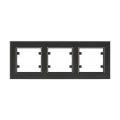 Изображение товара Рамка Makel Karea 3П 3 поста горизонтальная дымчатая пластик