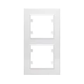 Изображение товара Рамка Makel Karea 2П 2 поста вертикальная, степень защиты IP20, корпус - пластик, цвет - белый