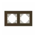 Изображение товара Рамка GUSI ELECTRIC Ugra 2П 2 поста, степень защиты IP20, корпус - стекло, цвет - коричневый