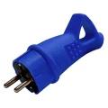 Изображение товара Вилка прямая UNIVersal каучковая с заземлением 16 А 250 В IP44 синяя