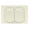 Изображение товара Розетка UNIVersal Афина 2-местная скрытой установки с заземлением IP20 слоновая кость
