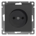 Изображение товара Розетка UNIVersal Афина 1-местная скрытая установка без заземления графит IP20