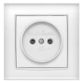Изображение товара Розетка UNIVersal Бриллиант 1-местная скрытая установка без заземления белая