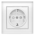 Изображение товара Розетка UNIVersal Бриллиант 1-местная белая с заземлением
