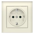 Изображение товара Розетка UNIVersal Бриллиант 1-местная скрытой установки с заземлением, номинальный ток - 16 А, степень защиты IP20, цвет - слоновая кость