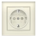 Изображение товара Розетка UNIVersal Бриллиант 1-местная скрытая установка с заземлением слоновая кость