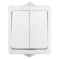 Изображение товара Двухклавишный выключатель UNIVersal Аллегро открытой установки IP54 белый