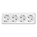 Изображение товара Розетка UNIVersal Олимп 4-местная открытая монтаж, IP20, 16А, белая