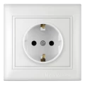 Изображение товара Розетка UNIVersal Севиль 1-местная для скрытой установки 16А IP20 c заземлением, без шторок, в сборе, белая