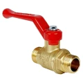 Изображение товара Кран шаровой VALFEX 11Б27фт1М VF.220.LR1. 1/2″ Ду15 Ру40 полнопроходной, двухходовой, латунь ЛС59-1, уплотнение - фторопласт Ф-4, наружная резьба, ручка-рычаг