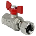 Изображение товара Кран шаровой VALFEX Premium VF.241.NB1 1/2″ Ду15 Ру63 полнопроходной, двухходовой, латунь ЛС59-1, уплотнение - PTFE, внутренняя резьба / накидная гайка, ручка-бабочка