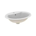 Изображение товара Умывальник Vidima Sirius 55 врезной белый фарфор с отверстием для смесителя и перелива