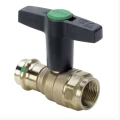 Изображение товара Кран шаровой Viega Easytop Дн22х3/4″ Ру16 стандартнопроходной, двухходовой, бронза, внутренняя резьба / пресс, управление - Т-образная рукоятка высокая