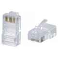 Изображение товара Коннектор WRLine WR-8P8C-C5E RJ45 под витую пару, категория 5e, неэкранированный, универсальный, 100шт WR-8P8C-C5E