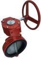Изображение товара Затвор дисковый поворотный ABRA BUV-VF866D600G Ду600 Ру16 межфланцевый, корпус - чугун GG25, диск - нержавеющая сталь CF8M, уплотнение - EPDM, с редуктором