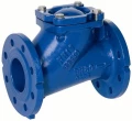 Изображение товара Клапан обратный ABRA D-022 Ду250 Ру10 фланцевый, шаровой, корпус - чугун, шар - алюминиевый сплав, уплотнение - NBR
