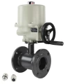 Изображение товара Кран шаровой ALSO КШ.Ф.П.Р.100.16-01 Ду100 Ру16 полнопроходной, фланцевый, корпус - сталь 20, уплотнение - PTFE, управление - электропривод ГЗ-ОФ-200/14М 380В